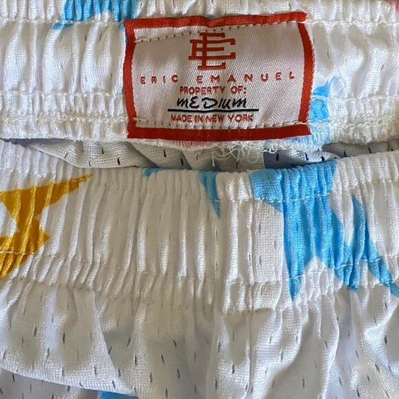 Eric Emanuel x Bape shorts white/yellow/blue/pink - size M - Picture 3 of 3